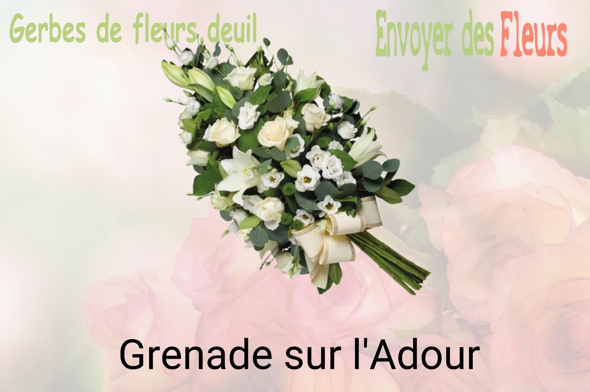 Gerbe de fleurs de deuil livrée à Grenade-sur-l'Adour